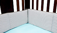 Trend Lab Cocoa Mint Crib 4PC Bumper Set