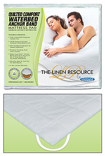 Innomax Quilted Comfort Waterbed Anchor Band Custom Mattress Pad
