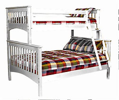 Bolton Furniture Mission Twin over Full Bunk Bed White