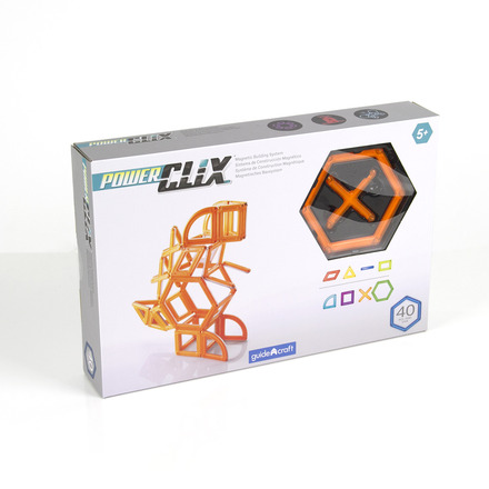 Guidecraft PowerClix Creativity 40 Pc Set Orange